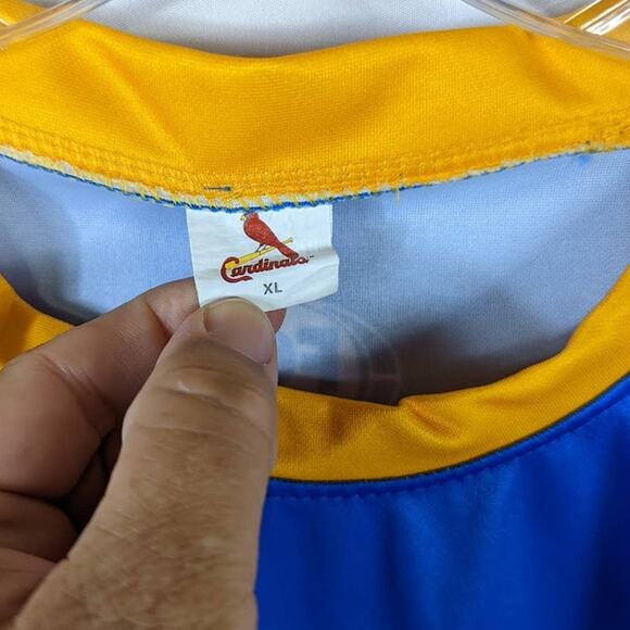 St Louis Cardinals XL Hockey Jersey Blues NHL MLB Cards - Picture 3 of 5